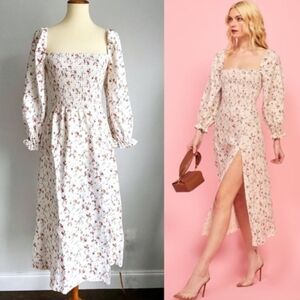 Reformation Gitane Linen Midi In Gabrielle Small